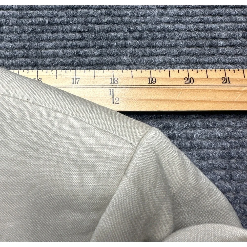 Calvin Klein Sport Coat Mens 41L Beige 100% Linen Two-Button Blazer